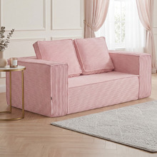 Ella 2 Seater Corduroy Fleece Compressed Sofa