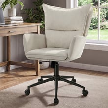 Beige Alecia Upholstered Home Office Chair
