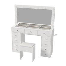 2 Piece Vivienne LED Dressing Table & Stool Set