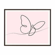 Line Butterfly Framed Printed Wall Art
