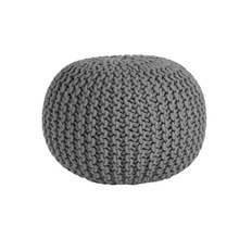 30cm Hand-Knitted Cotton Pouffe