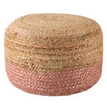 Natural Jute & Cotton Pouffe