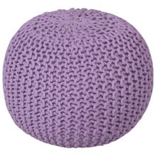 30cm Hand-Knitted Cotton Pouffe