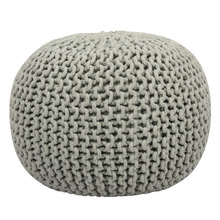 30cm Hand-Knitted Cotton Pouffe