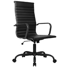 Black Theodore Faux Leather Executive Office Chair