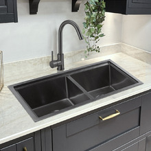 Navagio 820mm Double Kitchen Sink & Accessories Package