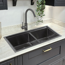 Railay 820mm Double Bowl Kitchen Sink & Accessories Package