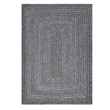 Charcoal Orbit Hand-Woven Indoor/Outdoor Rug