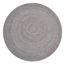 Silver Orbit Hand-Woven Indoor/Outdoor Round Rug
