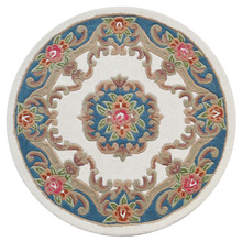 Blue Avalon Hand-Tufted Wool Round Rug