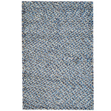 Light Blue Jelly Bean Felted Wool-Blend Rug