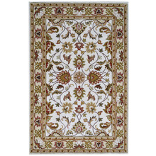 Ivory & Cream Kashan Wool-Blend Rug