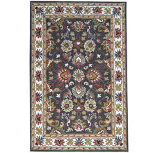 Grey & Cream Vicco Kashan Wool-Blend Rug