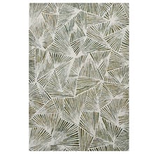 Green Lines Hand-Tufted Wool Rug