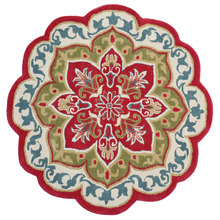 Red Petals Hand-Tufted Wool Rug