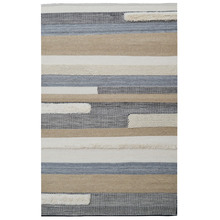Striped Lama Hand-Woven Wool Rug