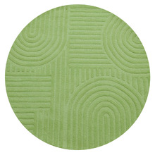 Pista Green Pavi Hand-Tufted Wool Round Rug