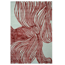 Red Theron Hand-Tufted Wool & Viscose Rug