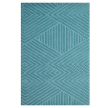 Teal Illusion Hand-Tufted Wool Rug