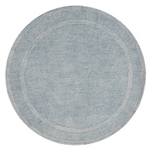 Blue Sissel Hand-Tufted Wool Round Rug