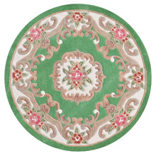 Green Lativa Hand-Tufted Wool Round Rug
