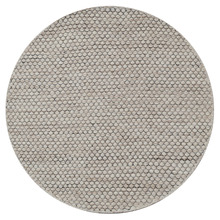 Beige Garry Hand-Woven Wool Round Rug