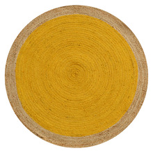 Gold George Braided Jute Round Rug