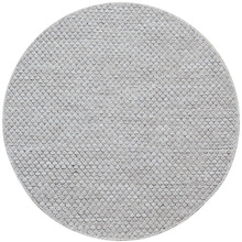 Silver Zilla Hand-Woven Wool Round Rug