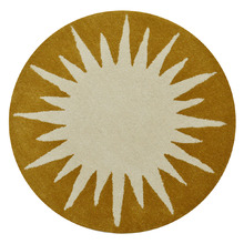 Cream & Mustard Vera Hand-Tufted Wool Round Rug