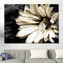Cream Petal Stretched Canvas Wall Art