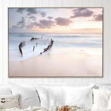 Shipwreck Shore Framed Canvas Wall Art