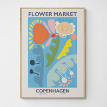 Copenhagen Flower Market Printed Wall Art