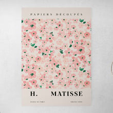 Pink Flowers Printed Wall Art