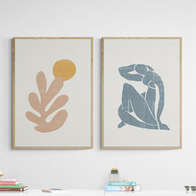 2 Piece Orange Coral Printed Wall Art Set