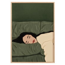 Resting Woman Framed Paper Print Wall Art