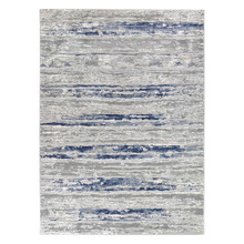 Grey & Blue Sadi Power-Loomed Area Rug