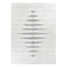 White & Grey Syrus Power-Loomed Area Rug