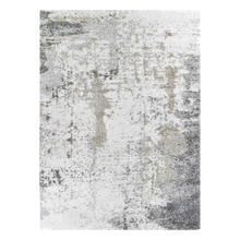 Grey & White Zareen Power-Loomed Area Rug