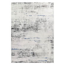 Grey & Cream Parvin Power-Loomed Area Rug