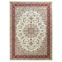 Cream & Red Eris Power-Loomed Rug