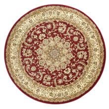 Red Eris Power-Loomed Round Rug