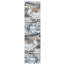 Blue & Teracotta Juna Power-Loomed Runner