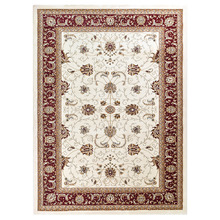 Cream & Red Gael Power-Loomed Rug