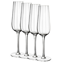 Rose Garden 120ml Crystal Champagne Flutes (Set of 4)