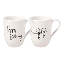 2 Piece Happy Birthday Statement 290ml Mug Set