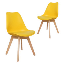 Cassandra Beech Wood Dining Chairs (Set of 2)