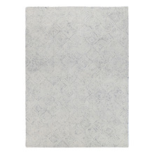 Grey Posy Diamond Wool & Cotton Rug