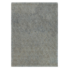 Ash Blue Posy Saha Wool & Cotton Rug