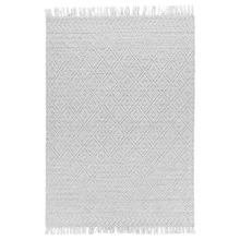 White & Blue Perla II Wool Rug