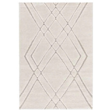 Cream Beige Liege Power-Loomed Rug